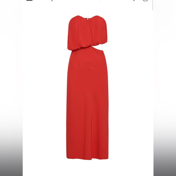 Free People Third Form Overflow Red Strapless Cut Out Party Dress Size 4 NWOT - Picture 7 of 11